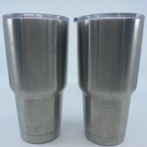 YETI Rambler 30 oz Tumblers Stainless Steel Insulated Cups With Lids Set Of 2